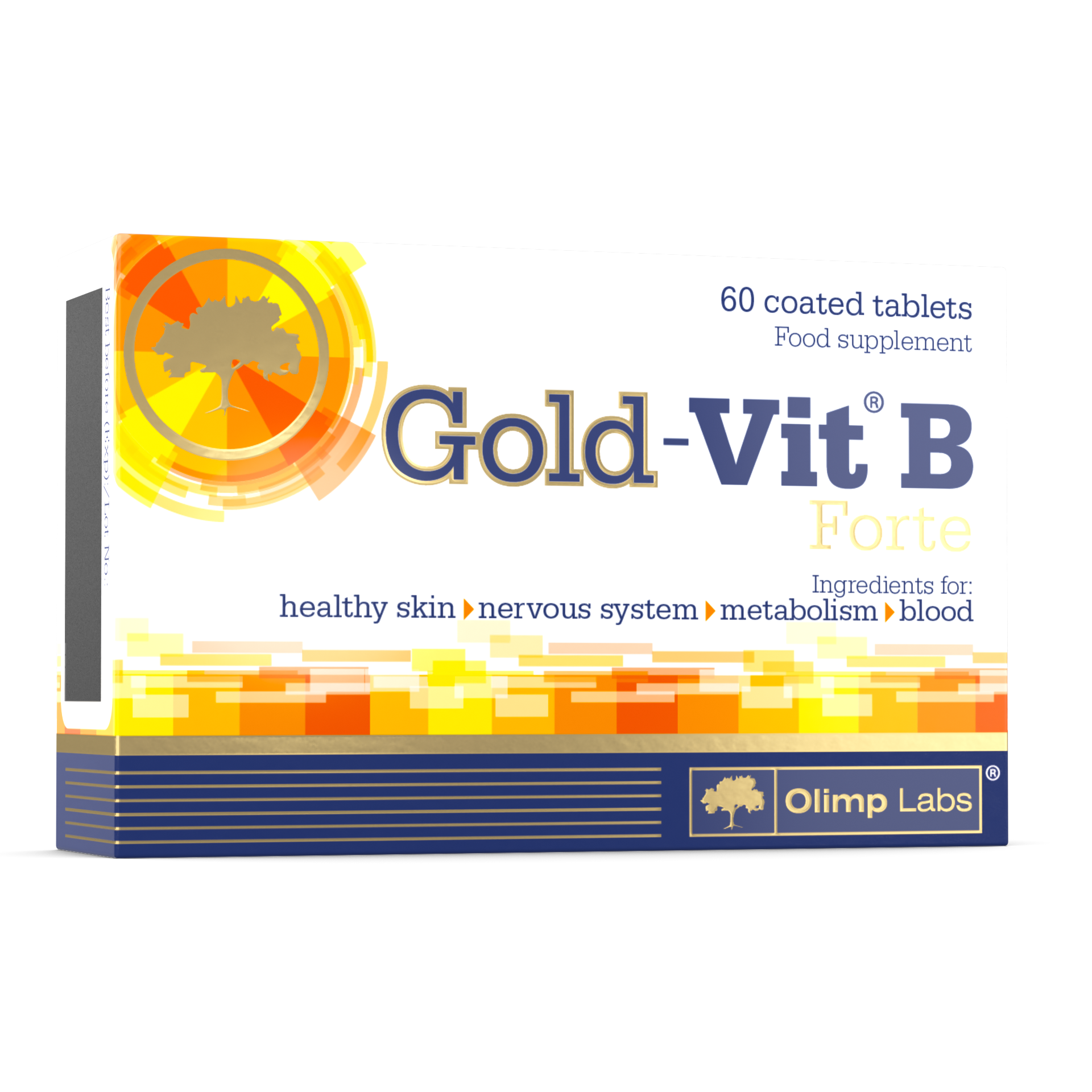 Gold_Vit_B_forte_kartonik_EN_0004_0001 أوليمب جولد-فيت بي فورتي، (60 قرص) - Image 1