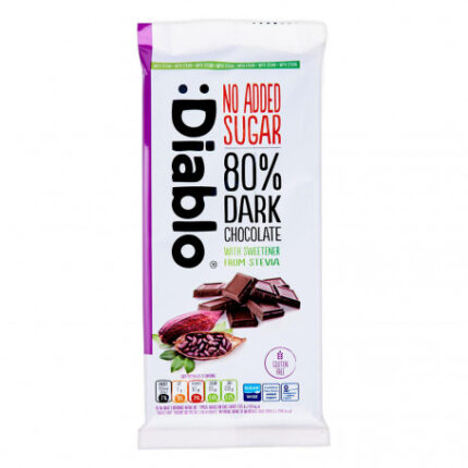 :Diablo Stevia Dark 80% Chocolate Sugar Free 75grms