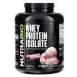 NutraBio Whey Protein Isolate Strawberry Ice Cream