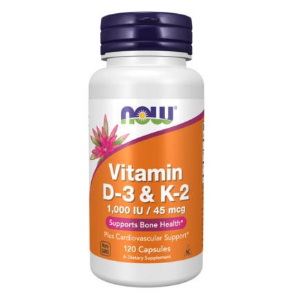 ناو فيتامين D-3 & K-2 1000IU/45MCG كبسولات فيتامين D-3 & K-2 1000IU/45MCG