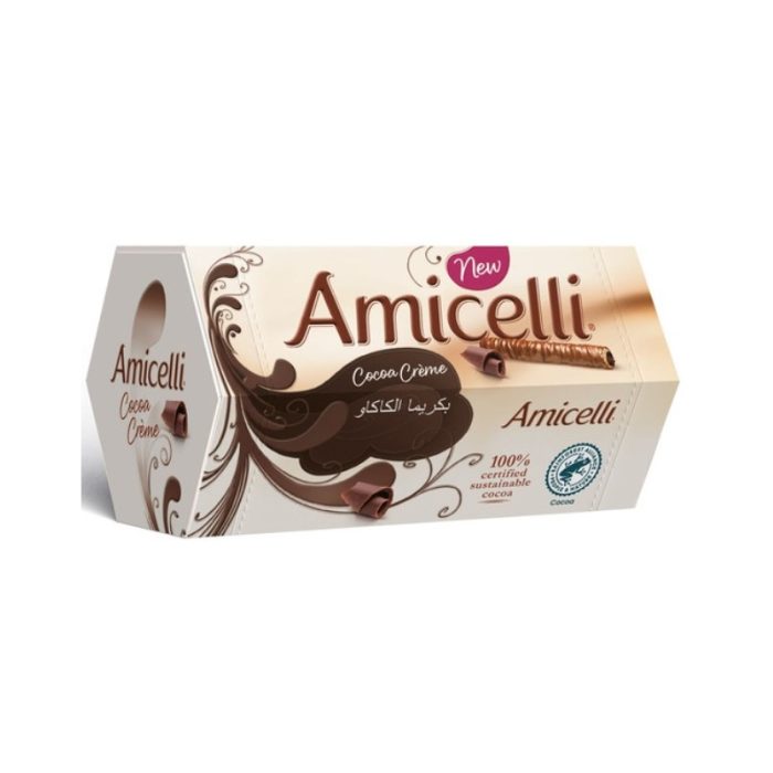 Amicelli Milk Chocolate Wafer Rolls With Cocoa Cream Filling - Image 1