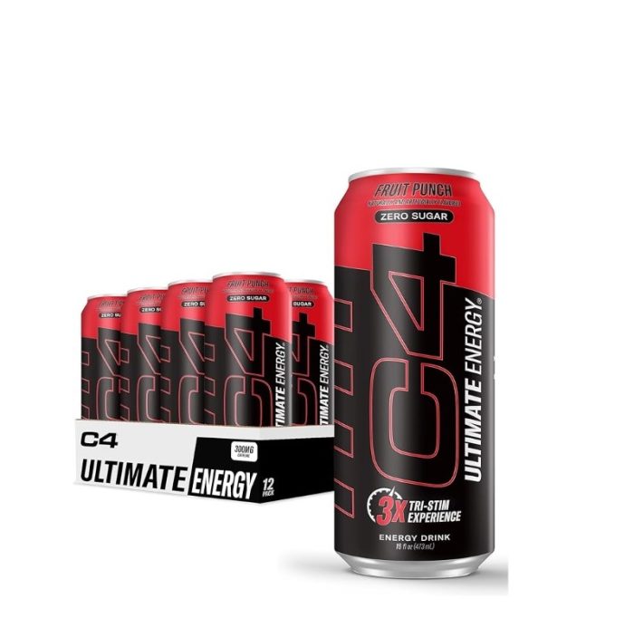 C4 Ulitimate Energy Drink Fruit Punch Flavor - Image 1