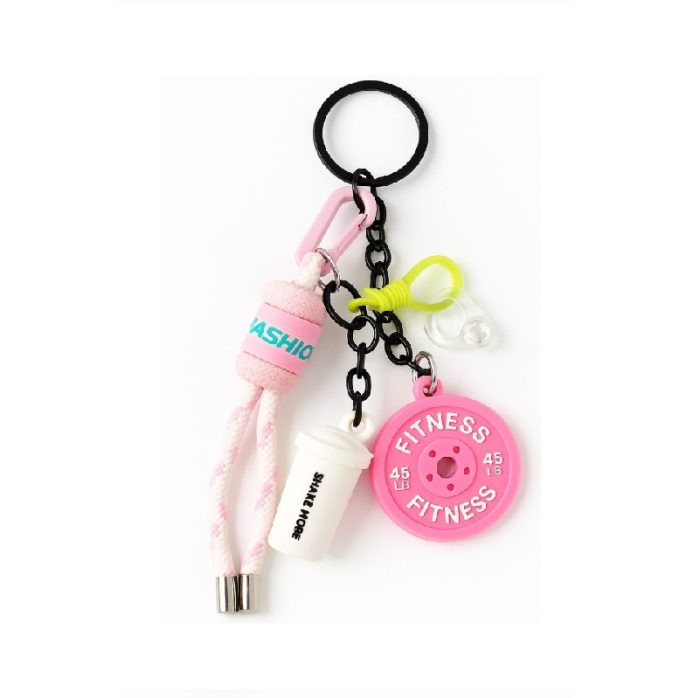 Pink Fitness Pendant Sports Bag Charm - Image 1