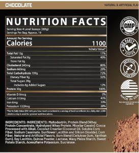 Nutrex Mass Infusion Advanced Mass Gainer Chocolate Flavor - Image 2