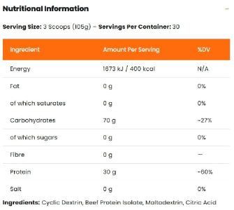 NXT Nutrition Beef Mass Gain Ice Burst Flavor - Image 2