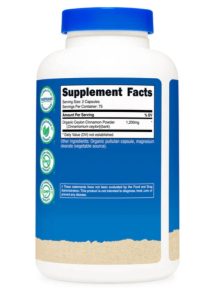 Nutricost Cinnamon Made with Organic Ceylon Capsules - Image 2
