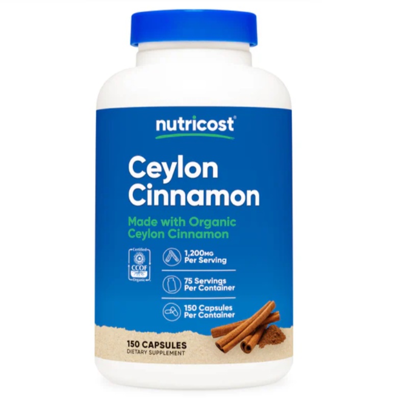 NT-CeylonCinnamon Nutricost Cinnamon Made with Organic Ceylon Capsules - Image 1