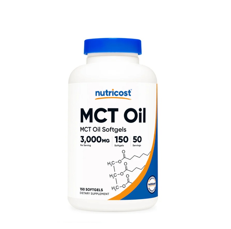 NT- Mct Oil Softgels 150 Caps Nutricost MCT Oil150 Softgels - Image 1