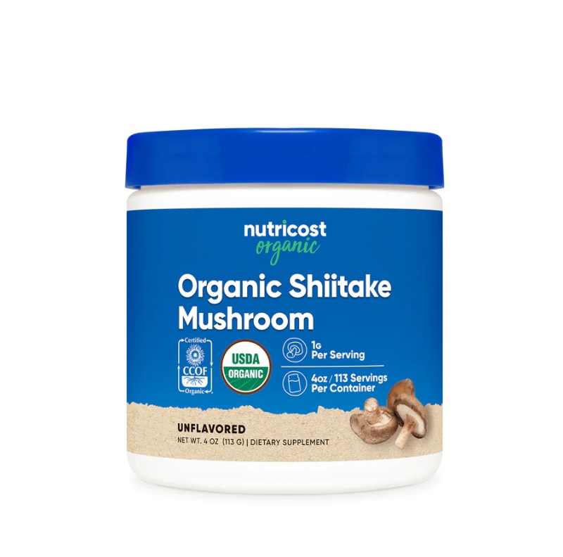 NT- Organic Shiitake Mushroom Powder Nutricost Organic Shiitake Mushroom Powder UnFlavored - Image 1