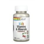 Solaray Kids Vitamins & Minerals Chewable Natural Black Cherry Flavor 60 Chewables
