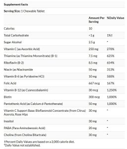 Solaray High Potency B-Complex Natural Orange 50 Chewables - Image 2