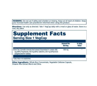 Green Tea Leaf Extract Double 500mg 30 Caps - Image 2