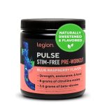 LEGION Pulse Pre Workout Stim Free Blue Raspberry Fruit Flavor