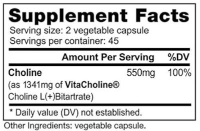 NutraBio Choline Bitartrate - Image 2
