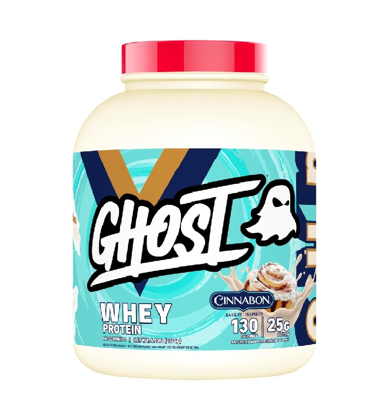 cina GHOST Whey Protein Powder 5LB Cinnabon Flavor - Image 1