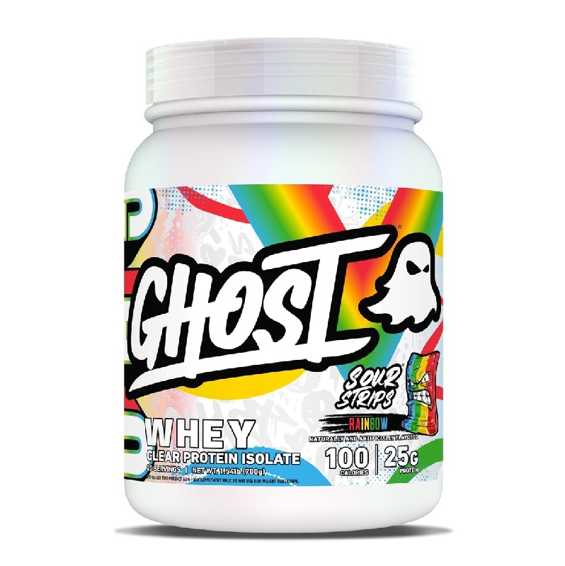 clear GHOST Clear Whey Isolate Protein Powder Sour Strips Flavor - Image 1