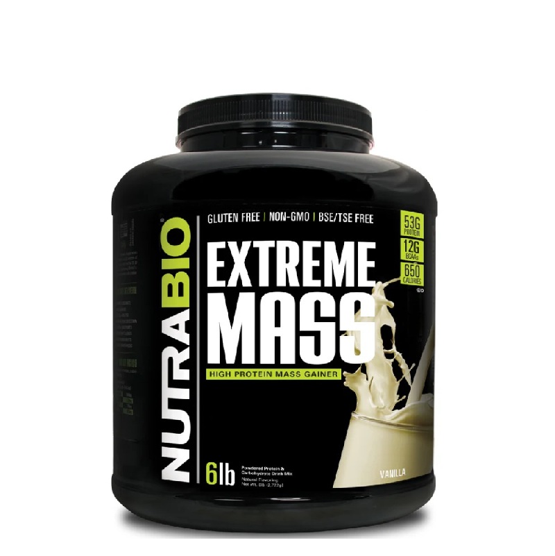 mass NutraBio Extreme Mass Vanilla Flavor - Image 1