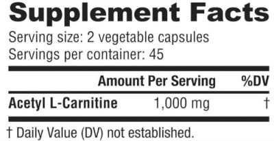 NutraBio Acetyl L-Carnitine - Image 2