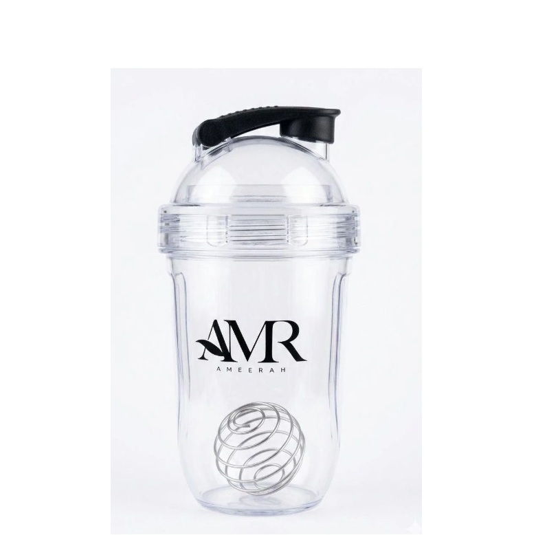 عمرو AMR Protein Shaker Clear White - Image 1