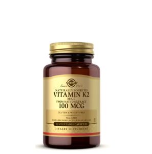 Solgar Naturally Sourced Vitamin K2 MK-7 100 mcg Vegetable 50 Capsules