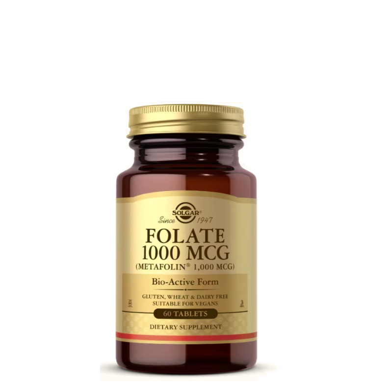 dddddddddddddddddddddd Solgar Folate 1000 MCG Metafolin 1,000MCG 60 Tablets - Image 1