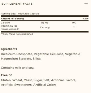 Solgar Naturally Sourced Vitamin K2 MK-7 100 mcg Vegetable 50 Capsules - Image 2