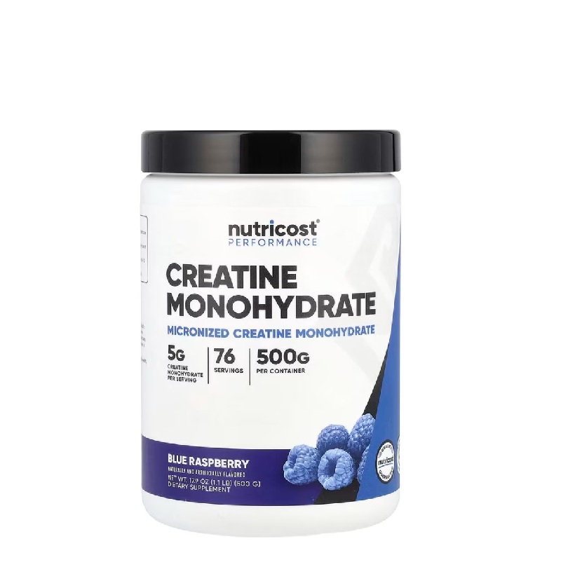 cr Nutricost Performance Creatine Monohydrate Blue Raspberry Flavor - Image 1