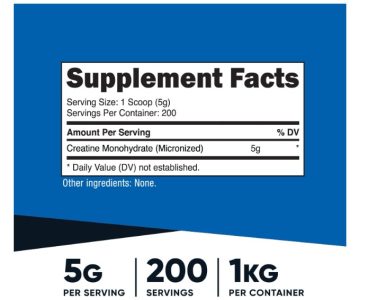 Nutricost Creatine Monohydrate Micronized Powder (1 KG) - Image 2