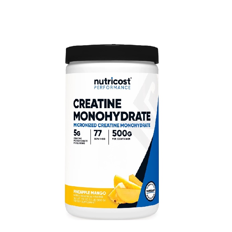 cccc Nutricost Creatine Monohydrate Powder Pineapple Mango Flavor 500g - Image 1