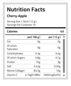 Applied Nutrition Marine Collagen Sticks Cherry-Apple Flavor - Image 2