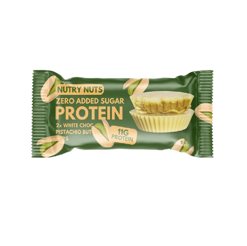 white Nutry Nuts White Chocolate Protein Pistachio Butter Cups - Image 1